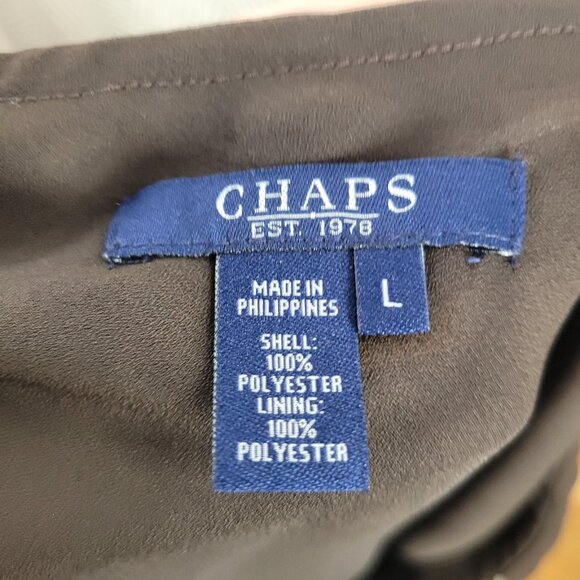 Chaps Floral Skirt Large Ruffle Ralph Lauren Romantic Brown Pink Elastic Waist - Picture 8 of 8